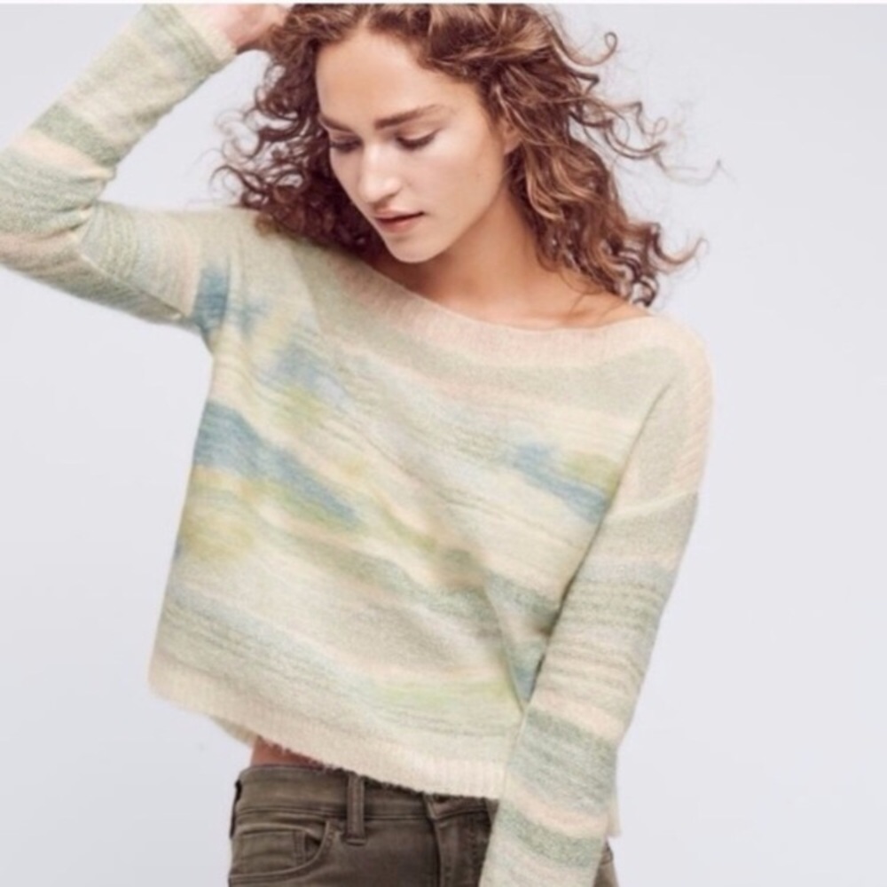 Anthropology metallic sweater